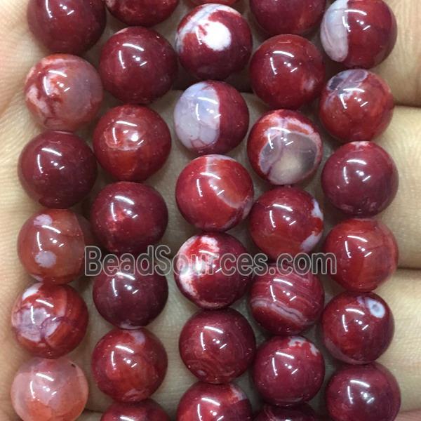 round red agate beads