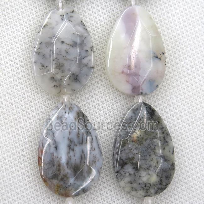 Opal Jasper beads, faceted teardrop