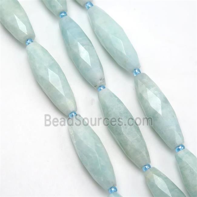 blue Amazonite beads, faceted rice