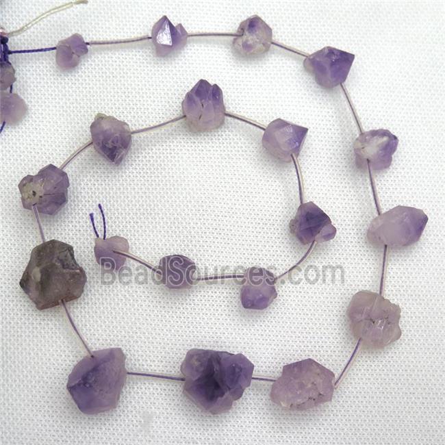 rough Amethyst beads, freeform