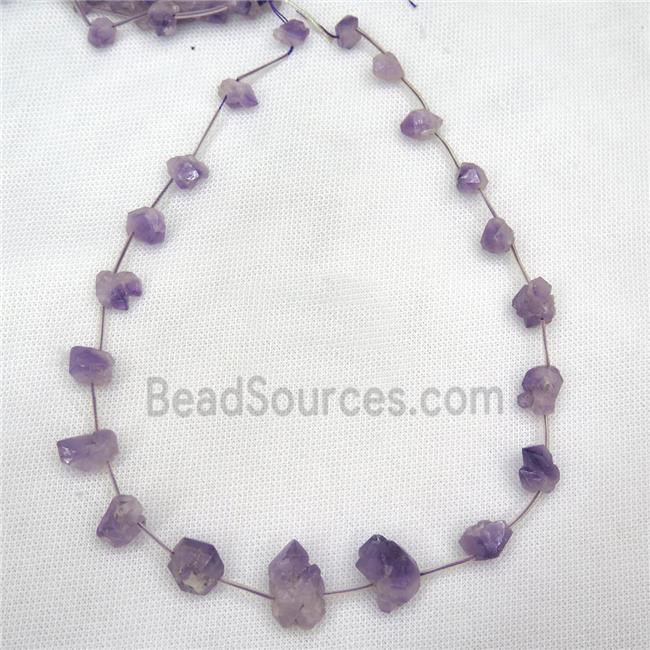 rough Amethyst beads, freeform