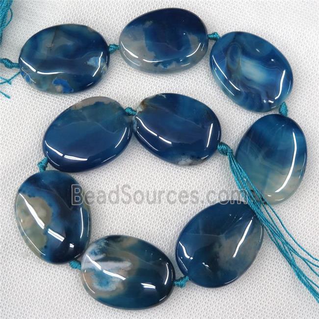 blue Montana Cherry Agate slab beads, freeform