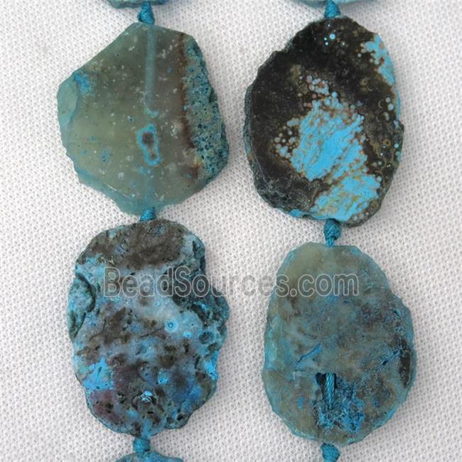 blue Ocean Agate slab beads