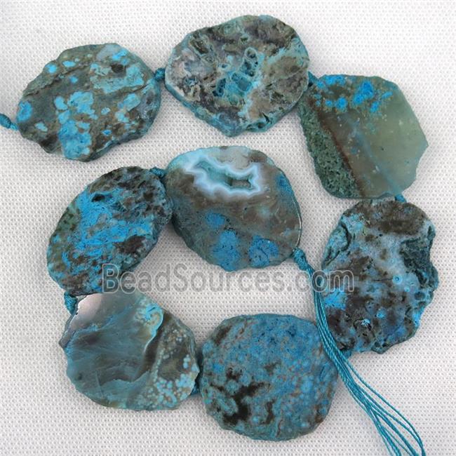 blue Ocean Agate slab beads