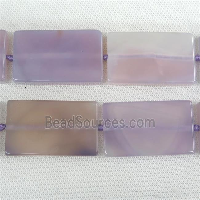 purple Agate Beads, rectangle, dye