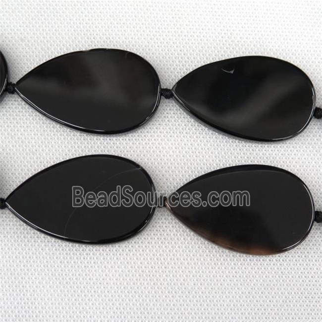 black Agate Beads, teardrop, dye