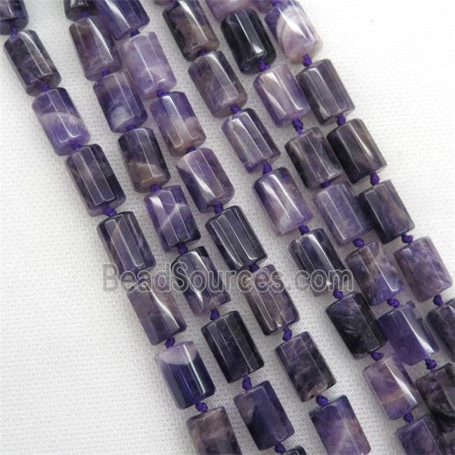 Dogtooth Amethyst Beads, faceted Column