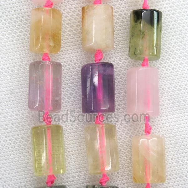 mix gemstone beads, faceted tube