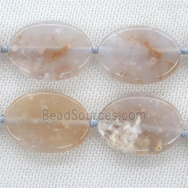 Cherry Agate oval beads