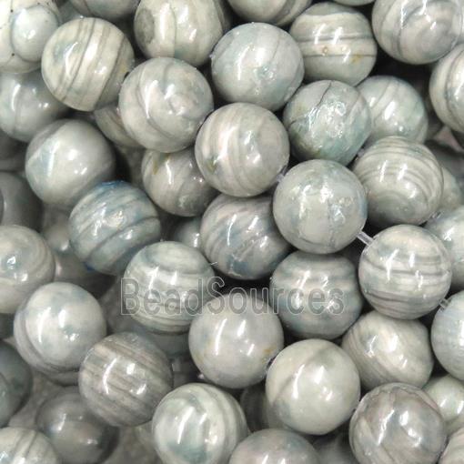 round grey line Jasper beads