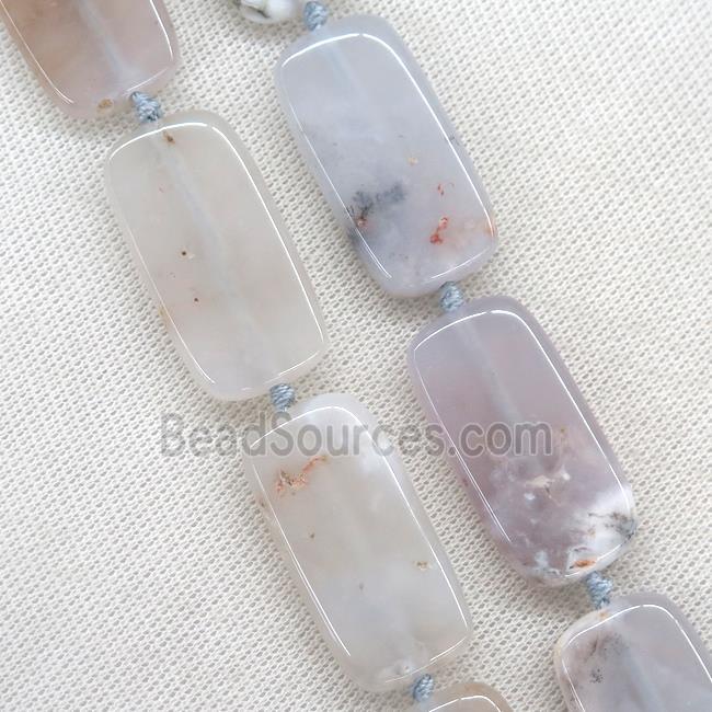 Cherry Agate Beads, rectangle