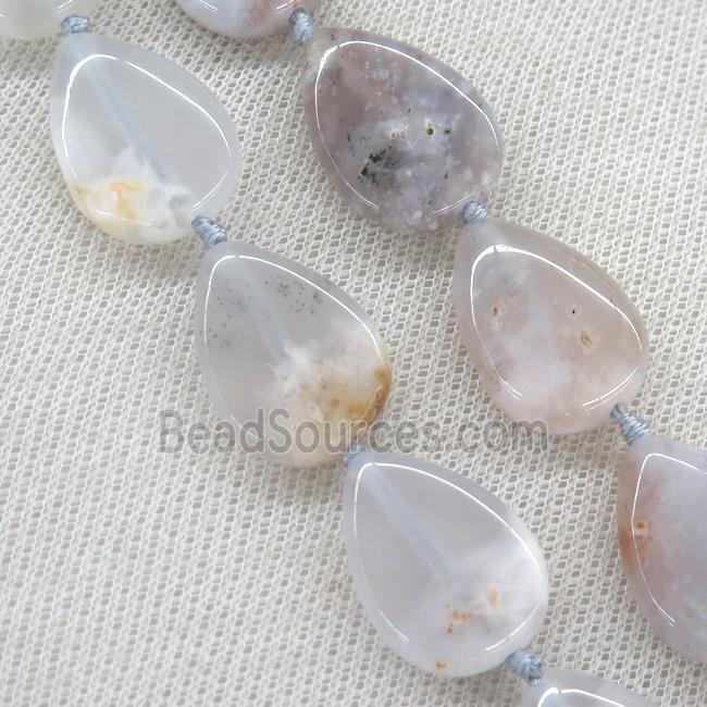 Cherry Agate Beads, teardrop