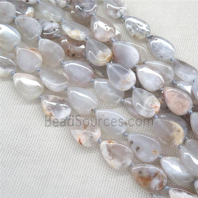 Cherry Agate Beads, teardrop