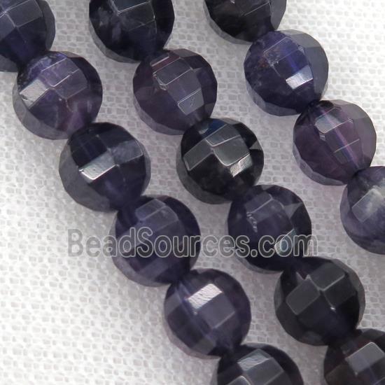 purple Amethyst Beads, faceted round