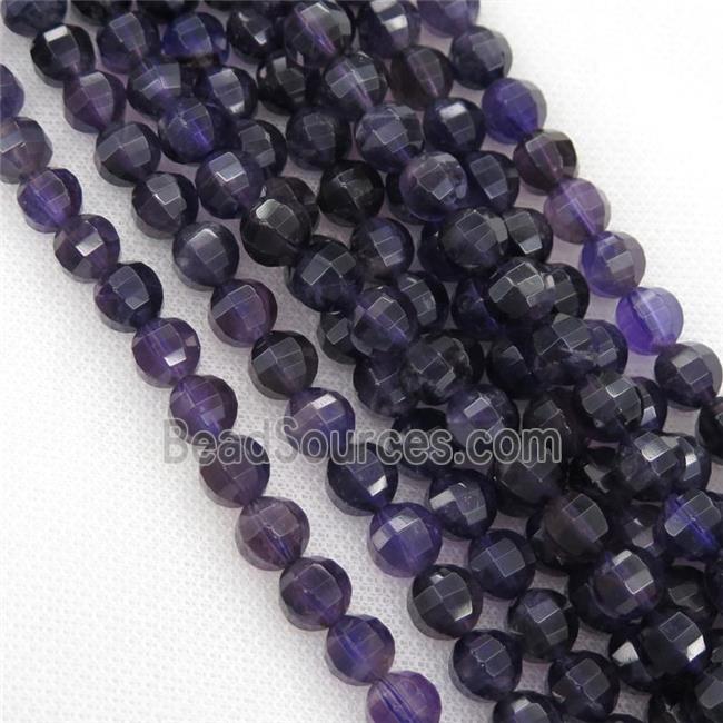 purple Amethyst Beads, faceted round