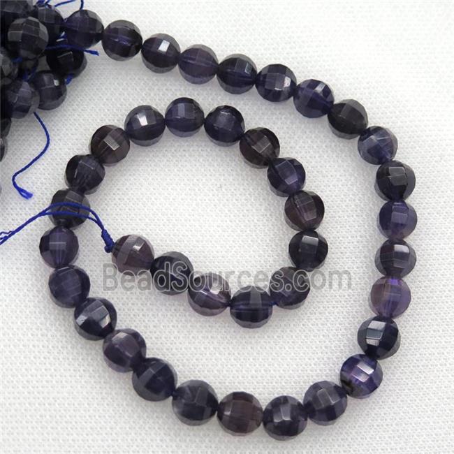 purple Amethyst Beads, faceted round