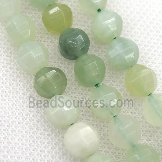 Chinese New Mountain Jade Beads, faceted round