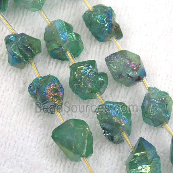 green Crystal Quartz chip beads