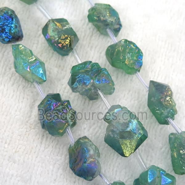 green Crystal Quartz chip beads