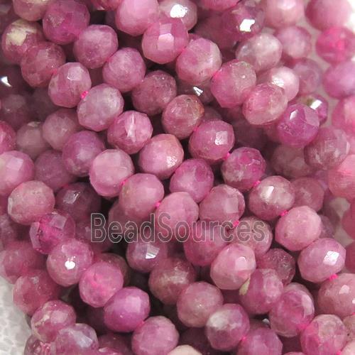 natural Tourmaline Beads, faceted rondelle