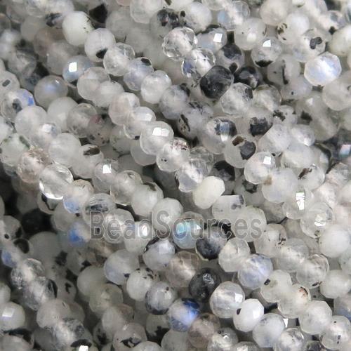 MoonStone Beads, faceted rondelle