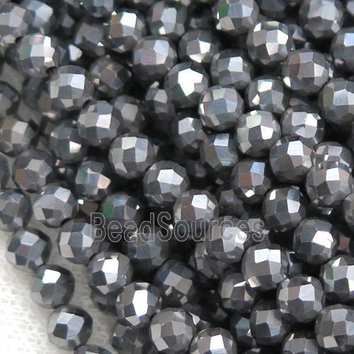 faceted round Terahertz Stone Beads