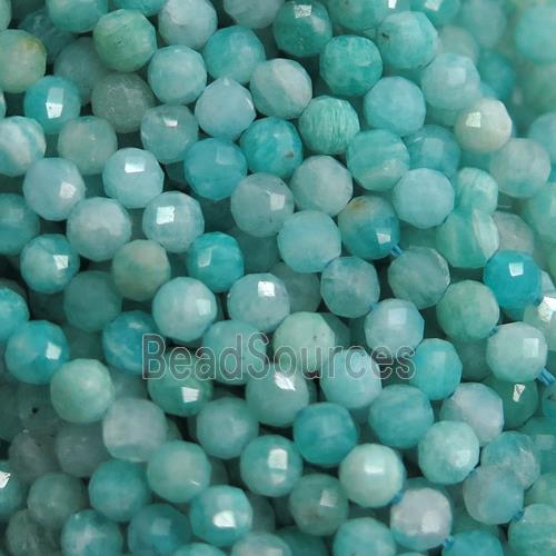 tiny Amazonite Beads, faceted round