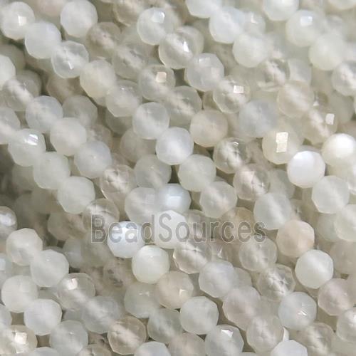 MoonStone Beads, faceted round