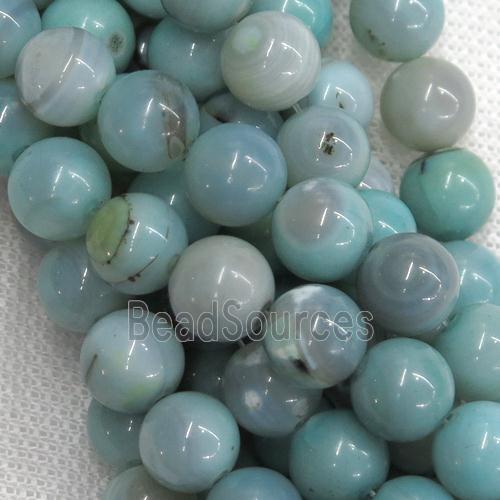 round blue Agate Beads