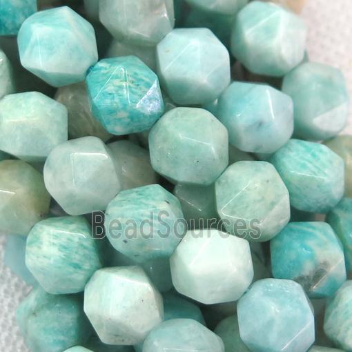 Brazilian Amazonite beads, faceted round