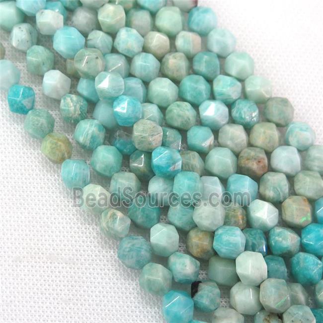 Brazilian Amazonite beads, faceted round