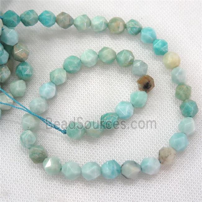 Brazilian Amazonite beads, faceted round