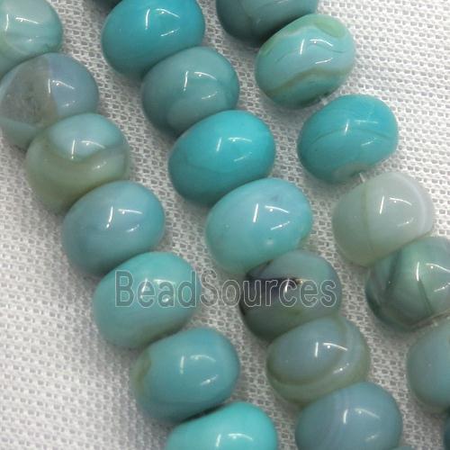 blue Agate rondelle beads