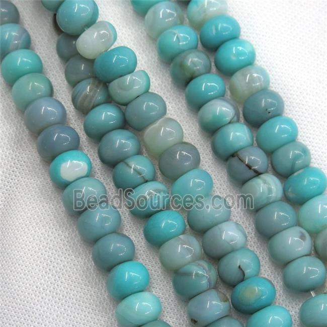 blue Agate rondelle beads