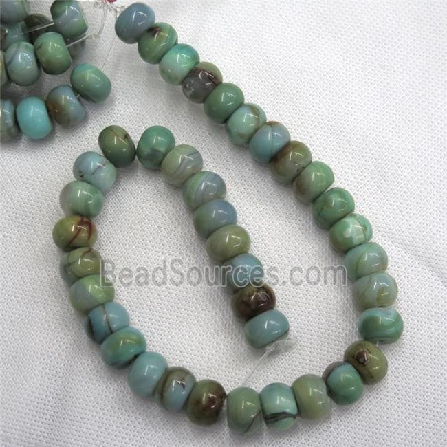 green Agate Beads, rondelle