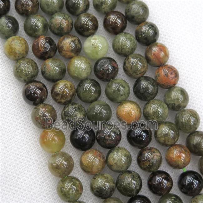 round Green Garnet Beads