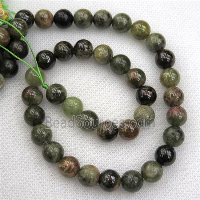 round Green Garnet Beads