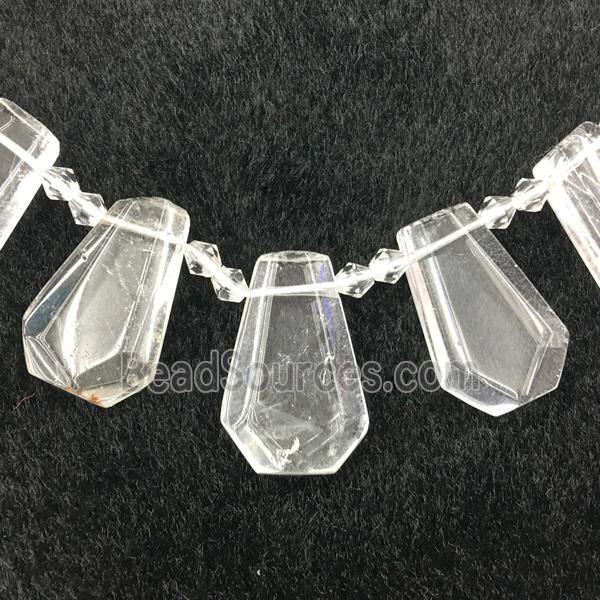 Clear Quartz teardrop beads