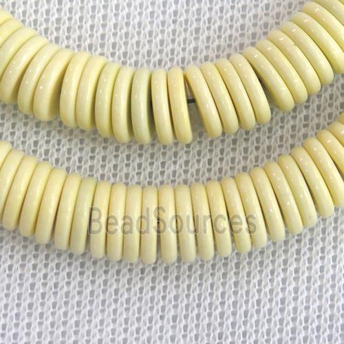 yellow Oxidative Agate heishi beads