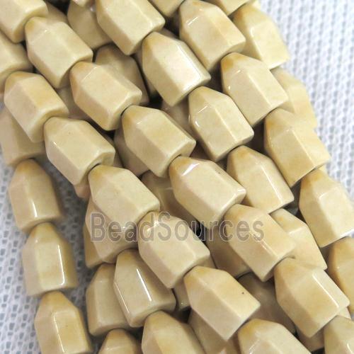 yellow Oxidative Agate bullet beads