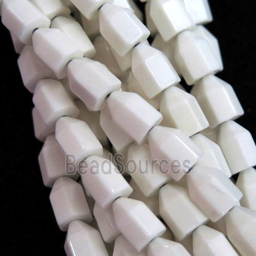 white Oxidative Agate bullet beads