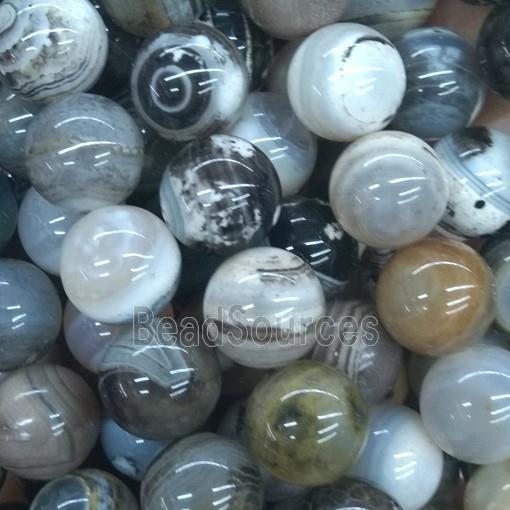 round Fire Agate beads, multi color