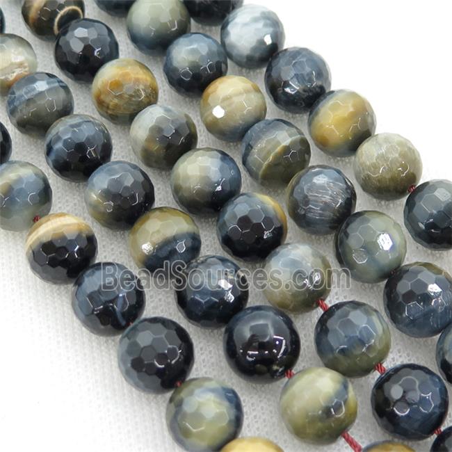 fancy tiger eye stone beads, faceted round