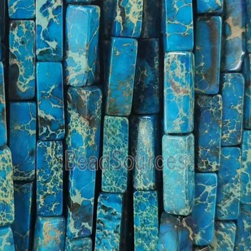 blue Imperial Jasper tube beads