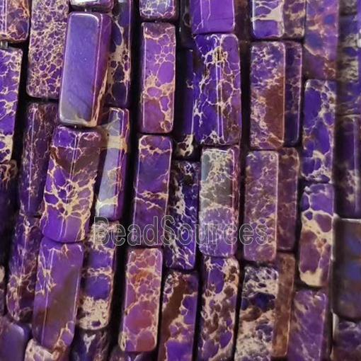 purple Imperial Jasper tube beads