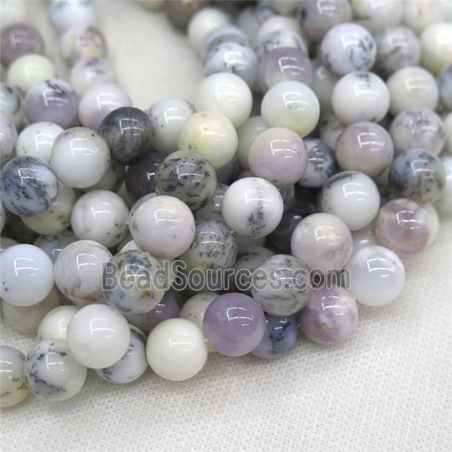 round white Moss Opal Jasper beads