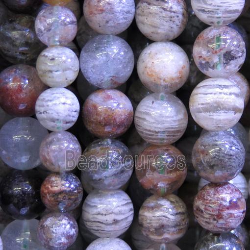 Round Chlorite Quartz Beads Stripe Smooth