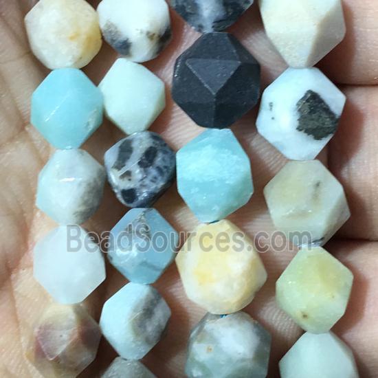 matte Amazonite Beads, cutted round