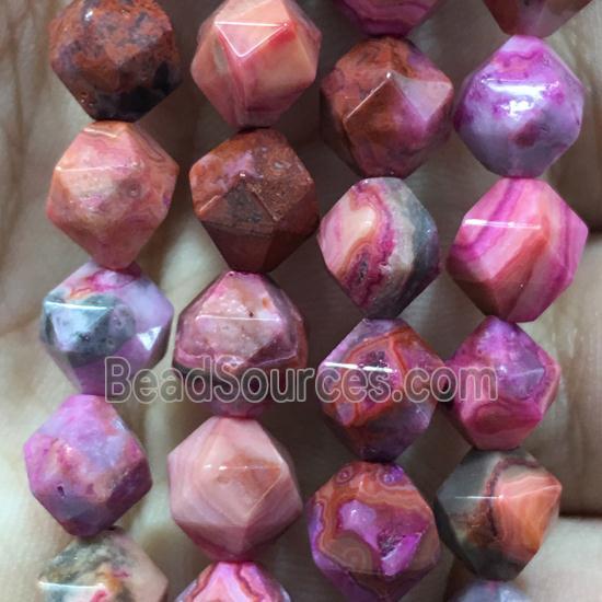 peach Crazy Agate Beads, cutted round