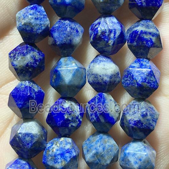 blue Lapis Lazuli beads, faceted round